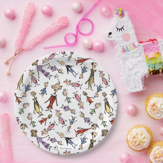 Dr. Seuss Whoville Characters Festive Pattern Papieren Bordje (Feest)