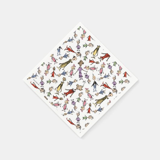 Dr. Seuss Whoville Characters Festive Pattern Servet (Hoek)