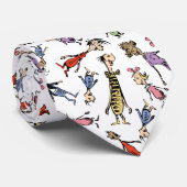 Dr. Seuss Whoville Characters Festive Pattern Stropdas (Opgerold)