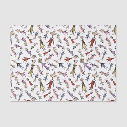 Dr. Seuss Whoville Characters Festive Pattern Tissuepapier (Voorkant)