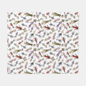 Dr. Seuss Whoville Karakters Festief Patroon Fleece Deken (Voorkant (Horizontaal))