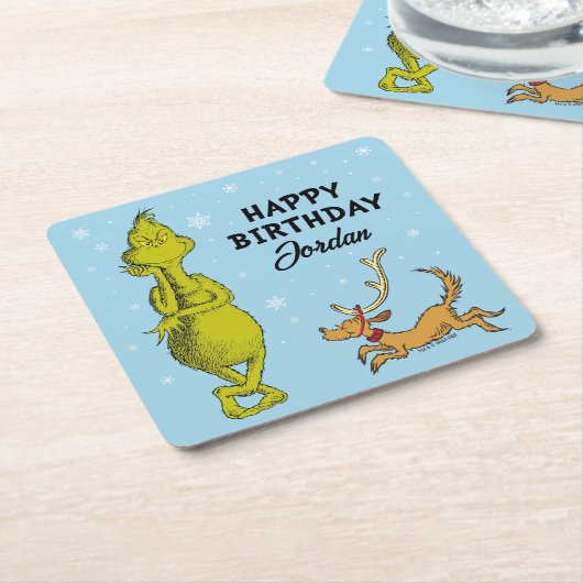 Dr. Seuss | Winterdag Kartonnen Onderzetters (Schuin)