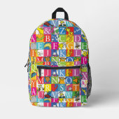 Dr. Seuss's ABC Colorful Block Letter Pattern Bedrukte Rugzak (Voorkant)