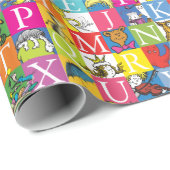 Dr. Seuss's ABC Colorful Block Letter Pattern Cadeaupapier (Rol Hoek)