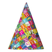 Dr. Seuss's ABC Colorful Block Letter Pattern Feesthoedjes (Links)