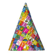 Dr. Seuss's ABC Colorful Block Letter Pattern Feesthoedjes (Rechts)