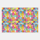 Dr. Seuss's ABC Colorful Block Letter Pattern Inpakpapier Vel (Voorkant 2)