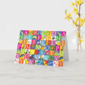 Dr. Seuss's ABC Colorful Block Letter Pattern Kaart (Gele Bloem)