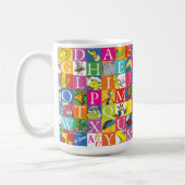 Dr. Seuss's ABC Colorful Block Letter Pattern Koffiemok (Links)