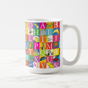 Dr. Seuss's ABC Colorful Block Letter Pattern Koffiemok