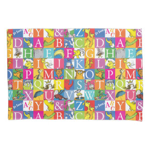 Dr. Seuss's ABC Colorful Block Letter Pattern Kussensloop