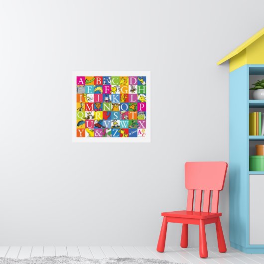 Dr. Seuss's ABC Colorful Block Letter Pattern Poster (Kinderkamer 1)
