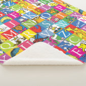 Dr. Seuss's ABC Colorful Block Letter Pattern Sherpa Deken (3/4)