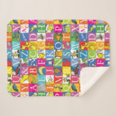 Dr. Seuss's ABC Colorful Block Letter Pattern Sherpa Deken (Voorkant (horizontaal))