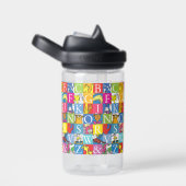 Dr. Seuss's ABC Colorful Block Letter Pattern Waterfles (Rechts)