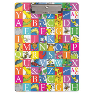 Dr. Seuss's ABC Kleurrijk Blokletterpatroon Klembord