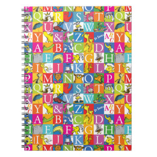 Dr. Seuss's ABC Kleurrijk Blokletterpatroon Notitieboek