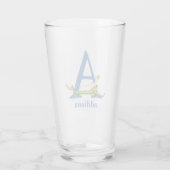 Dr. Seuss's ABC: Letter A - Blauw | Voeg je naam Glas (Achterkant)