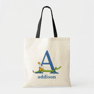Dr. Seuss's ABC: Letter A - Blauw Voeg je naam Tote Bag