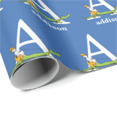 Dr. Seuss's ABC: Letter A - Wit | Voeg je naam toe Cadeaupapier (Rol Hoek)