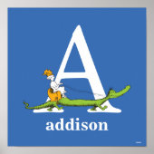 Dr. Seuss's ABC: Letter A - Wit | Voeg je naam toe Poster (Voorkant)