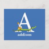 Dr. Seuss's ABC: Letter A - Wit | Voeg uw naam toe Briefkaart (Voorkant)