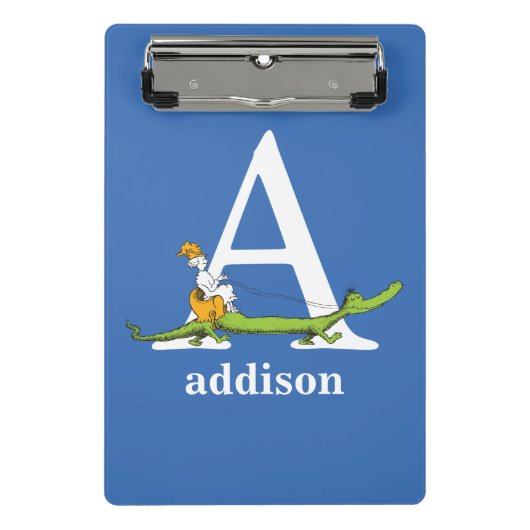 Dr. Seuss's ABC: Letter A - Wit | Voeg uw naam toe Mini Klembord (Voorkant)
