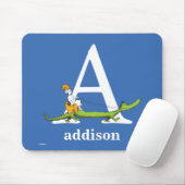 Dr. Seuss's ABC: Letter A - Wit | Voeg uw naam toe Muismat (Met muis)