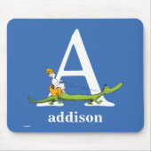 Dr. Seuss's ABC: Letter A - Wit | Voeg uw naam toe Muismat (Voorkant)