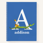 Dr. Seuss's ABC: Letter A - Wit | Voeg uw naam toe Notitieboek (Voorkant)