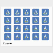 Dr. Seuss's ABC: Letter A - Wit | Voeg uw naam toe Vierkante Sticker (Vel)