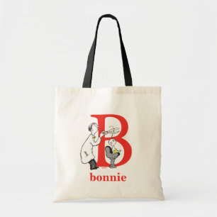 Dr. Seuss's ABC: Letter B - Rood Voeg uw naam to Tote Bag