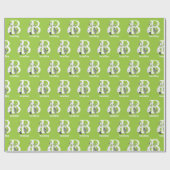 Dr. Seuss's ABC: Letter B - Wit | Voeg je naam toe Cadeaupapier (Vlak)