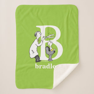 Dr. Seuss's ABC: Letter B - Wit   Voeg je naam toe Sherpa Deken