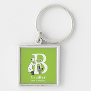 Dr. Seuss's ABC: Letter B - Wit   Voeg je naam toe Sleutelhanger
