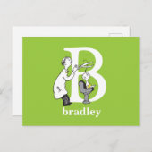 Dr. Seuss's ABC: Letter B - Wit | Voeg uw naam toe Briefkaart (Voorkant / Achterkant)