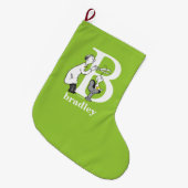 Dr. Seuss's ABC: Letter B - Wit | Voeg uw naam toe Grote Kerstsok (Voorkant (Hangend))