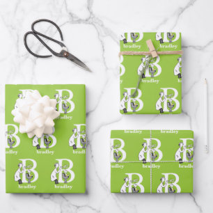 Dr. Seuss's ABC: Letter B - Wit Voeg uw naam toe Inpakpapier Vel