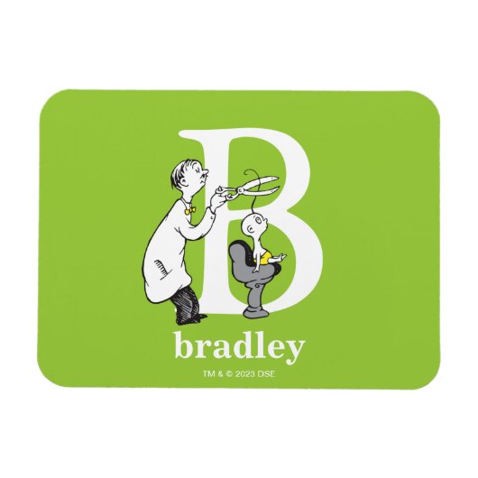 Dr. Seuss's ABC: Letter B - Wit | Voeg uw naam toe Magneet (Horizontaal)