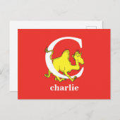 Dr. Seuss's ABC: Letter C - Wit | Voeg uw naam toe Briefkaart (Voorkant / Achterkant)