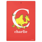 Dr. Seuss's ABC: Letter C - Wit | Voeg uw naam toe Klembord (Achterkant)