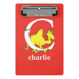 Dr. Seuss's ABC: Letter C - Wit Voeg uw naam toe Mini Klembord