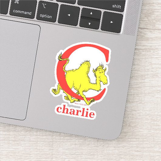 Dr. Seuss's ABC: Letter C - Wit | Voeg uw naam toe Sticker (Detail)