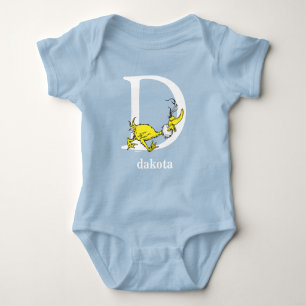 Dr. Seuss's ABC: Letter D - Wit Voeg je naam toe Romper