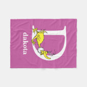 Dr. Seuss's ABC: Letter D - Wit | Voeg uw naam toe Fleece Deken (Voorkant (Horizontaal))