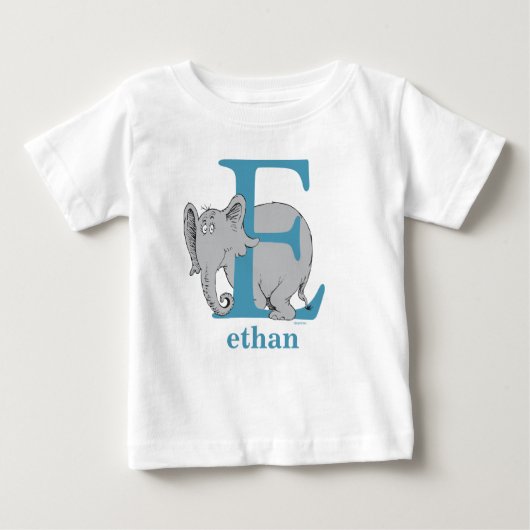 Dr. Seuss's ABC: Letter E - Blauw | Voeg je naam t (Voorkant)