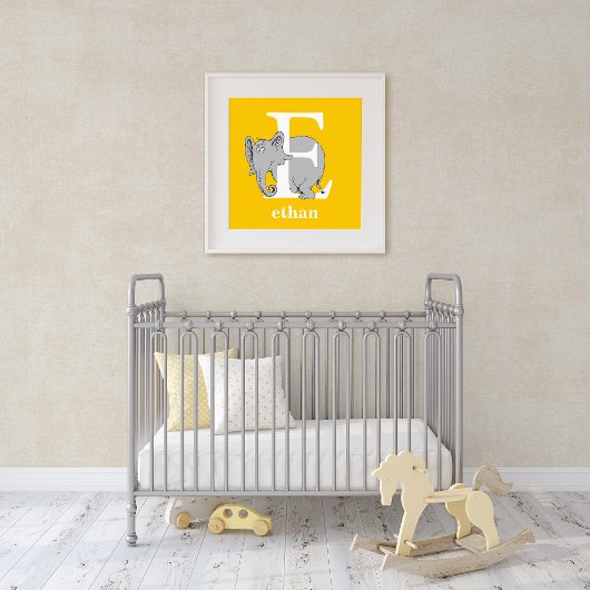 Dr. Seuss's ABC: Letter E - Wit | Voeg je naam toe Poster