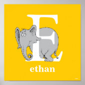Dr. Seuss's ABC: Letter E - Wit | Voeg je naam toe Poster (Voorkant)