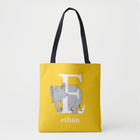 Dr. Seuss's ABC: Letter E - Wit | Voeg je naam toe Tote Bag (Voorkant)