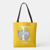 Dr. Seuss's ABC: Letter E - Wit | Voeg je naam toe Tote Bag (Achterkant)